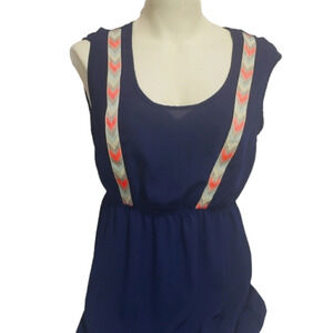 RUE 21 Blue Dress w Stripes